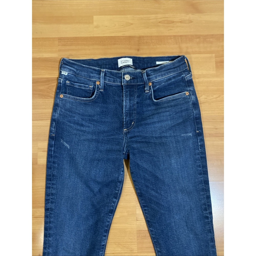 Citizens of Humanity Ella Slim Cropped Jeans Dark Wash Blue Women's Size 27 - Picture 2 of 13